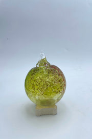 Green and Red Glass Ornament