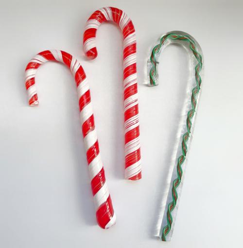 Handblown Glass Cany Cane