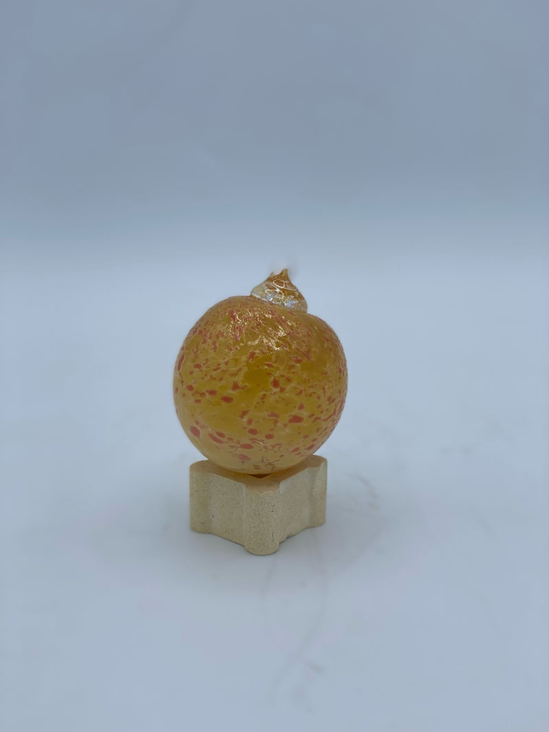 Yellow Glass Ornament